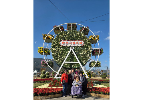 방문요양 이용자 황산공원 국화축제 가을나들이